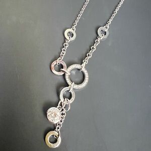 925 Real Silver Necklace with Crystal Details